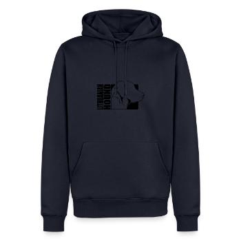 Profil de chien courant lituanien Chiens de chasse Chiens Wilsigns - Sweat à capuche Premium bio Homme - bleu marine - Devant - Nico (187cm)