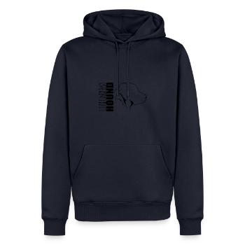 Profil de chien courant lituanien Chiens de chasse Chiens Wilsigns - Sweat à capuche Premium bio Homme - bleu marine - Devant - Nico (187cm)