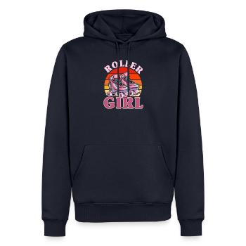 Roller Patinage, patin à roulettes, filles, enfants - Sweat à capuche Premium bio Homme - bleu marine - Devant - Nico (187cm)