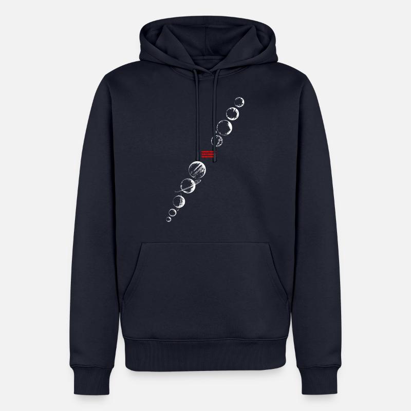 Space auto atterrit sur mars - Sweat à capuche Premium bio Homme - bleu marine