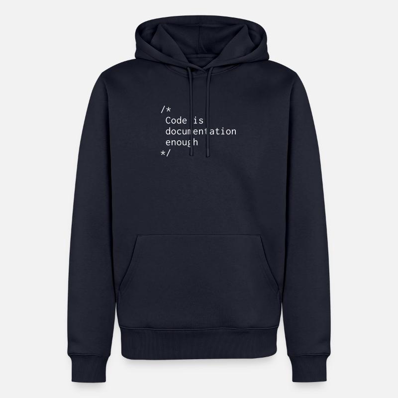 Code Coder Programmierer Developer Entwickler - Männer Premium Bio Hoodie - Navy