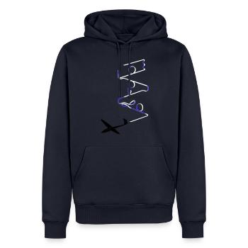 Planeur Vol à voile Planeur Planeur Planeur - Sweat à capuche Premium bio Homme - bleu marine - Devant - Nico (187cm)