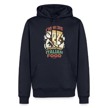 Italie Drapeau italien Italia Cadeau - Sweat à capuche Premium bio Homme - bleu marine - Devant - Nico (187cm)