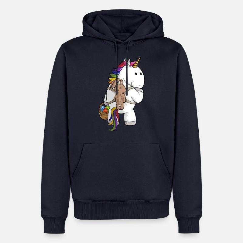 Oster Comic Einhorn - Männer Premium Bio Hoodie - Navy