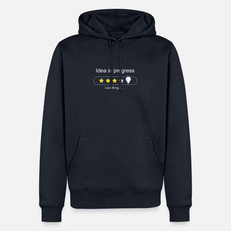 Idée en progression - Sweat à capuche Premium bio Homme - bleu marine