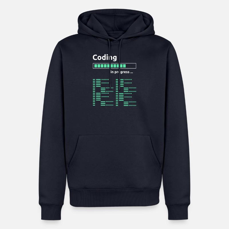 Coding in progress - Sweat à capuche Premium bio Homme - bleu marine