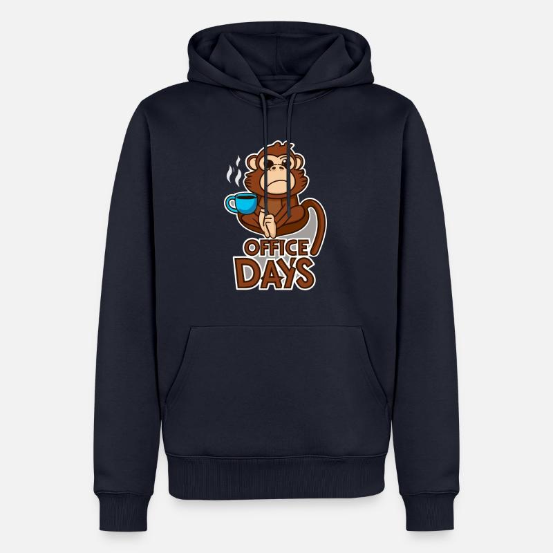 Grumpy Monkey Office-Days Geschenk - Männer Premium Bio Hoodie - Navy
