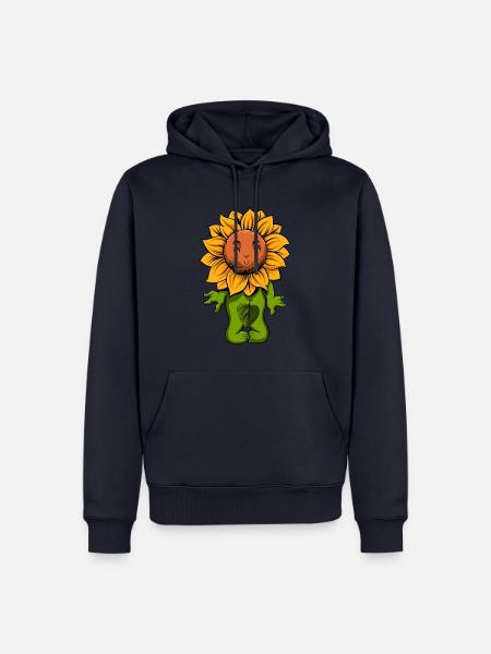 Sonnenblume - Männer Premium Bio Hoodie - Navy