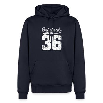 36 Original 88 Ans Homme Femme Anniversaire - Sweat à capuche Premium bio Homme - bleu marine - Devant - Nico (187cm)