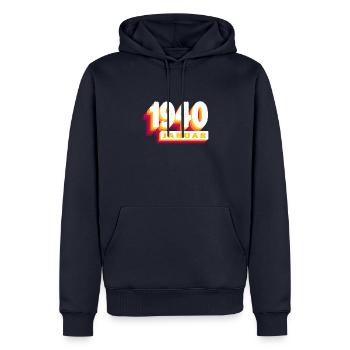 Janvier 1940 0 84 ans Homme Femme Anniversaire - Sweat à capuche Premium bio Homme - bleu marine - Devant - Nico (187cm)
