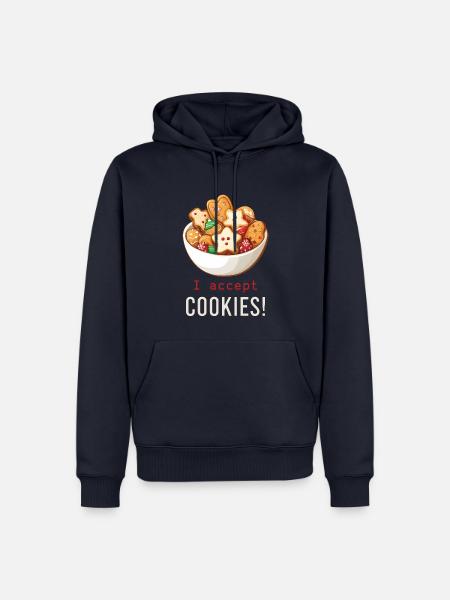 I accept cookies! - Plätzchen - Weihnachten - Männer Premium Bio Hoodie - Navy