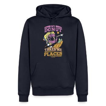 Donut Süssigkeiten Donuts Essen Bäcker Geschenk - Männer Premium Bio Hoodie - Navy - Vorne - Nico (187cm)