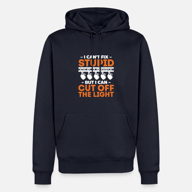 Funny Lighting Technician Statement Design - Männer Premium Bio Hoodie - Navy