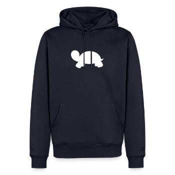 Turtle - Men’s Premium Organic Hoodie - navy - Front - Nico (187cm)