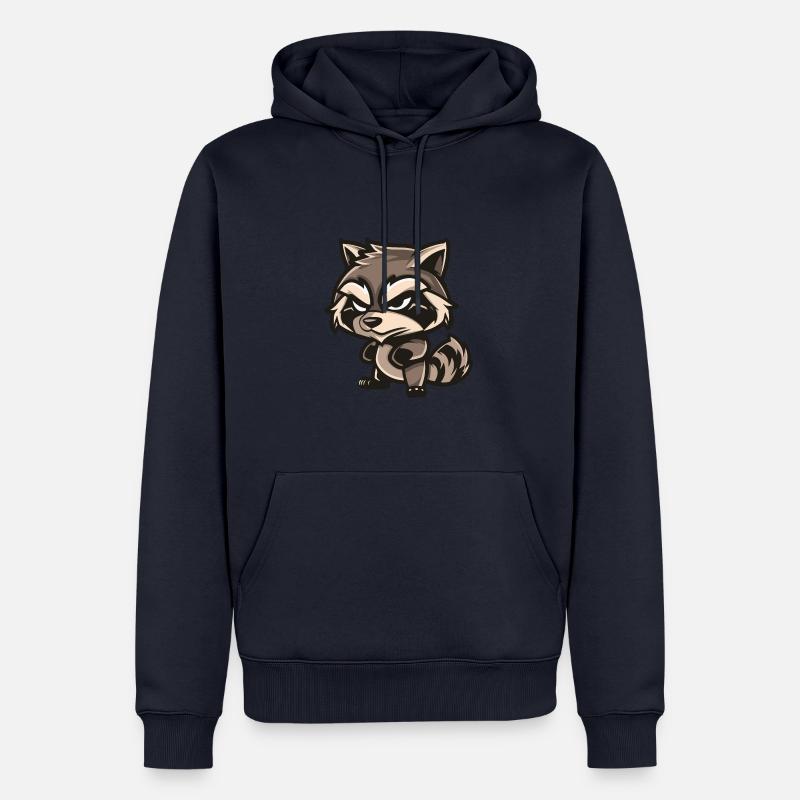 Waschbär Comic - Männer Premium Bio Hoodie - Navy