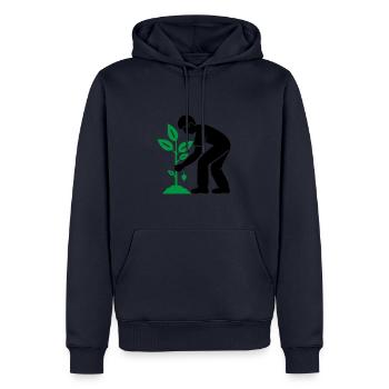 Plantes d’arbres Environnement de jardin - Sweat à capuche Premium bio Homme - bleu marine - Devant - Nico (187cm)
