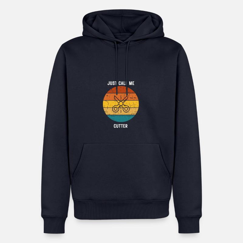 appelez-moi simplement Video Cutter - Sweat à capuche Premium bio Homme - bleu marine