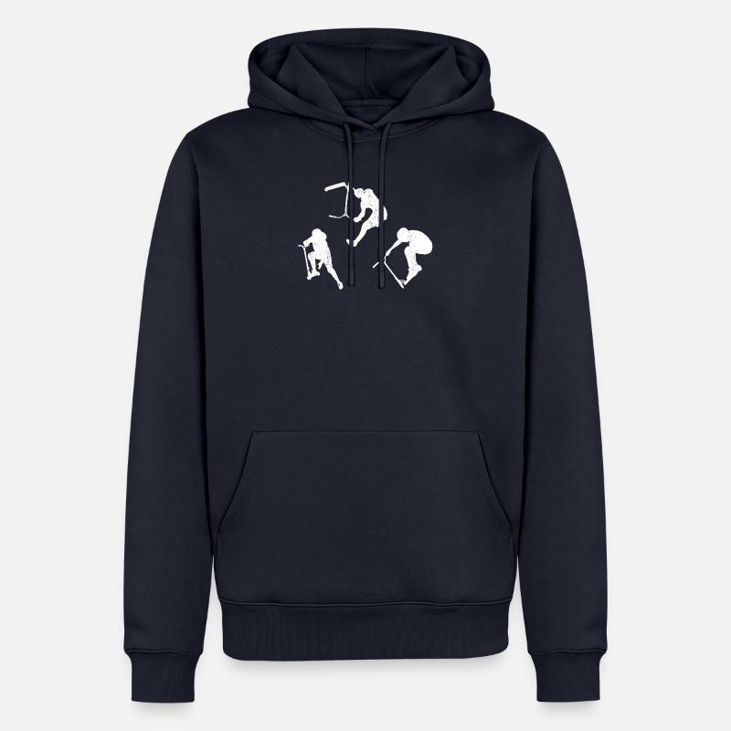 Stuntscooter Trickscooter Freestyle - Männer Premium Bio Hoodie - Navy