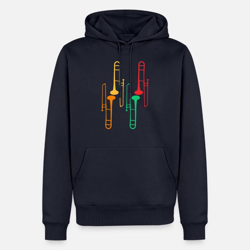 Trombone Collection - Trombone Player - Sweat à capuche Premium bio Homme - bleu marine