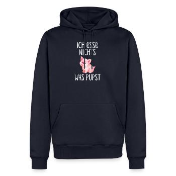 Je ne mange rien végétalien végétarien végétalien - Sweat à capuche Premium bio Homme - bleu marine - Devant - Nico (187cm)