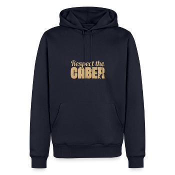 Respectez le tronc de bois de caber Lancer de bois Sports - Sweat à capuche Premium bio Homme - bleu marine - Devant - Nico (187cm)