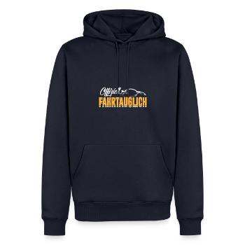 Offiziell Fahrtauglich 18. Geburtstag Führerschein - Männer Premium Bio Hoodie - Navy - Vorne - Nico (187cm)