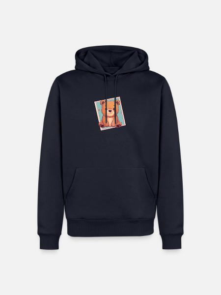 Baer Waldtier Bar - Männer Premium Bio Hoodie - Navy