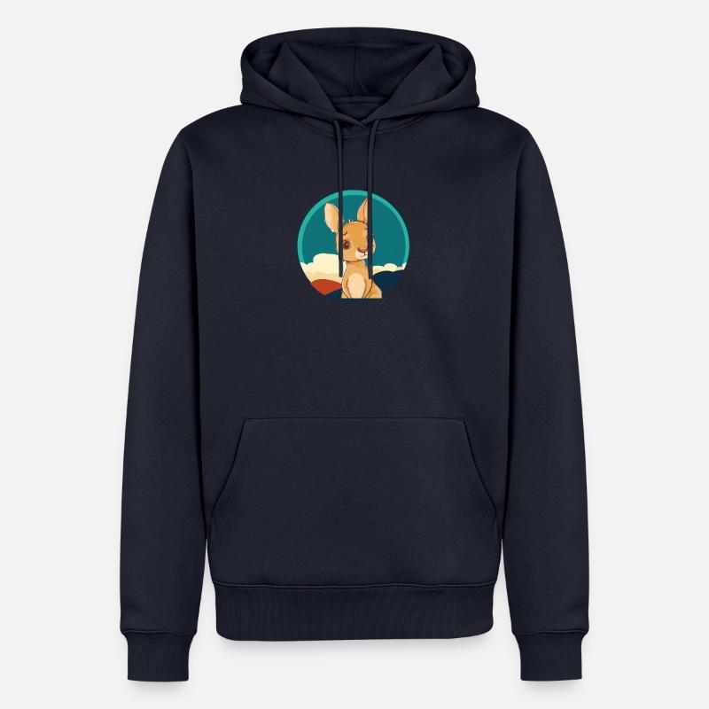 Kangaroo Beuteltier Aussie - Männer Premium Bio Hoodie - Navy