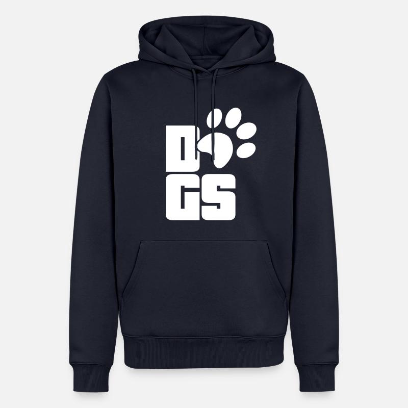 Hundepfote Geschenkidee - Männer Premium Bio Hoodie - Navy
