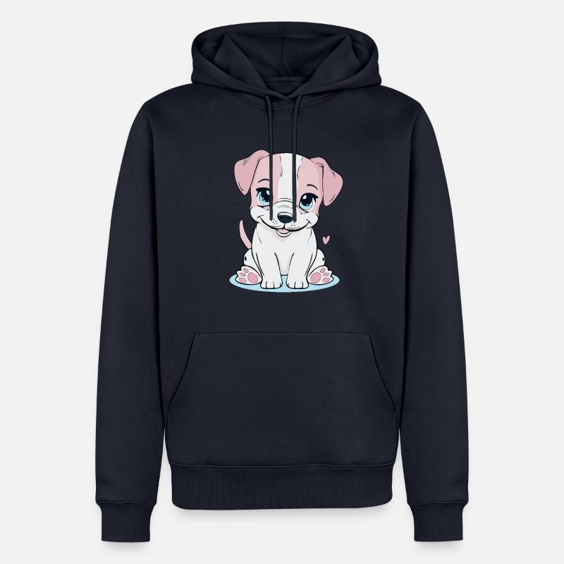 J’adore mon chiot - Sweat à capuche Premium bio Homme - bleu marine