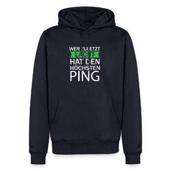 Gaming TShirt für Gamer und Nerds Geschenk - Männer Premium Bio Hoodie - Navy - Vorne - Nico (187cm)