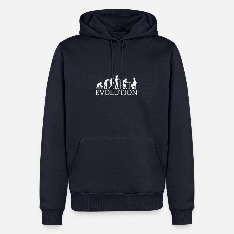 Chess - Evolution - Männer Premium Bio Hoodie - Navy