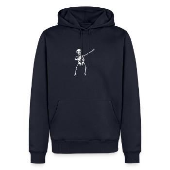 Tamponnant enfants cadeaux squelettiques Hallowenn - Sweat à capuche Premium bio Homme - bleu marine - Devant - Nico (187cm)