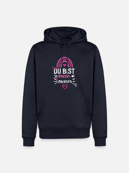 Du bist mein Lobster - Männer Premium Bio Hoodie - Navy