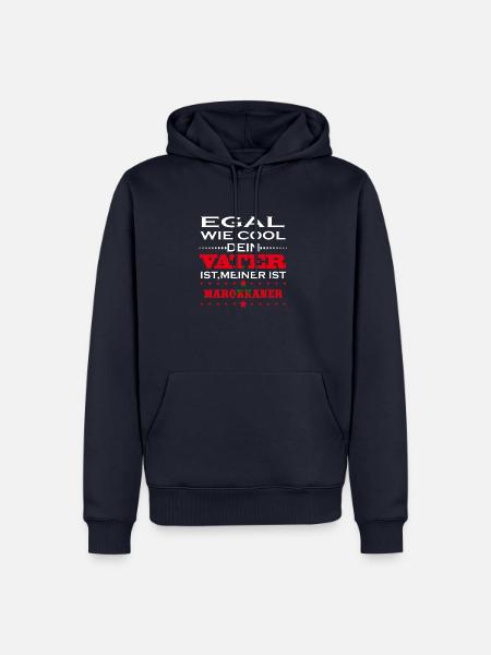 Egal wie cool vater geschenk ist Marokko - Männer Premium Bio Hoodie - Navy