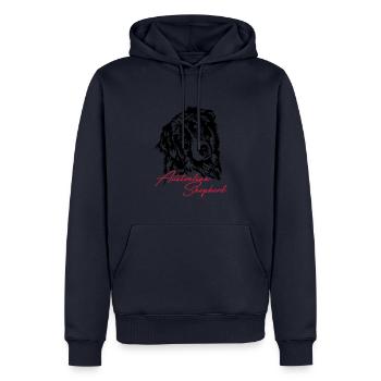 Berger australien Aussie Dog Wilsigns Dog - Sweat à capuche Premium bio Homme - bleu marine - Devant - Nico (187cm)