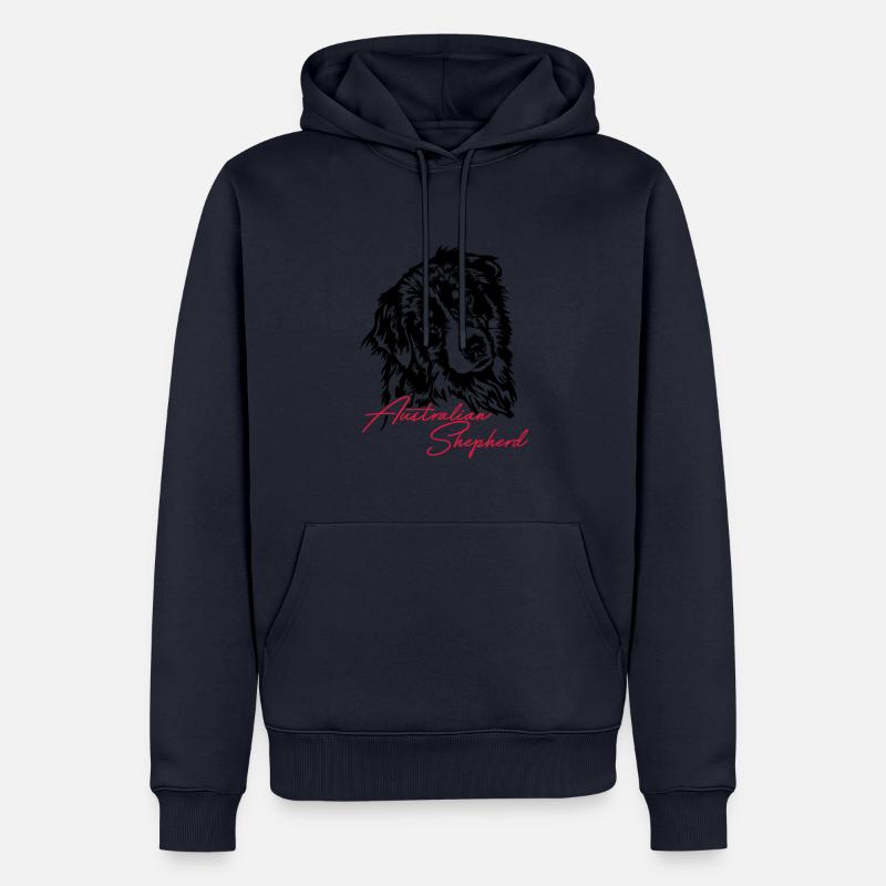 Australian Shepherd Aussie Hunde Hund Wilsigns - Männer Premium Bio Hoodie - Navy