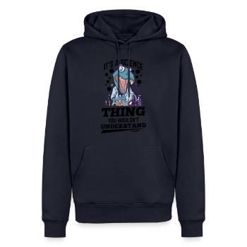 It's A Science Thing You Wouldn't Understand - Männer Premium Bio Hoodie - Navy - Vorne - Nico (187cm)