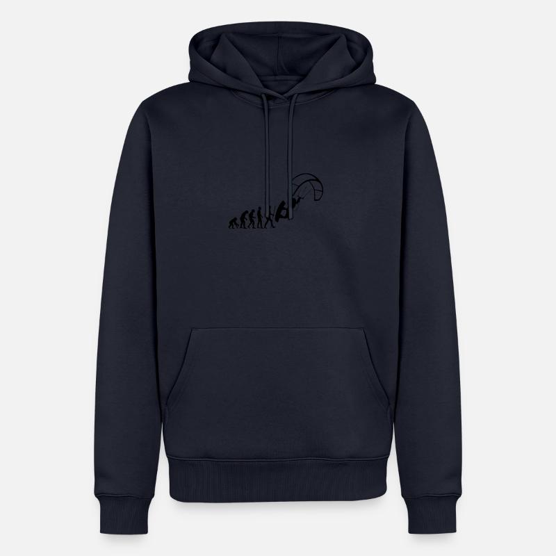 Cerf-volant Evolution - Sweat à capuche Premium bio Homme - bleu marine