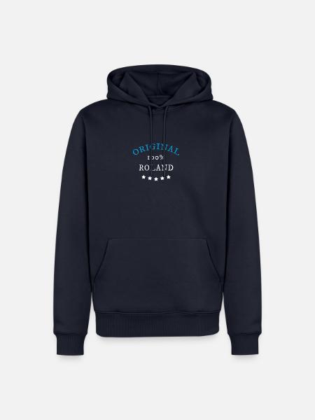 Original 100% Roland, Geschenk, Namen - Männer Premium Bio Hoodie - Navy