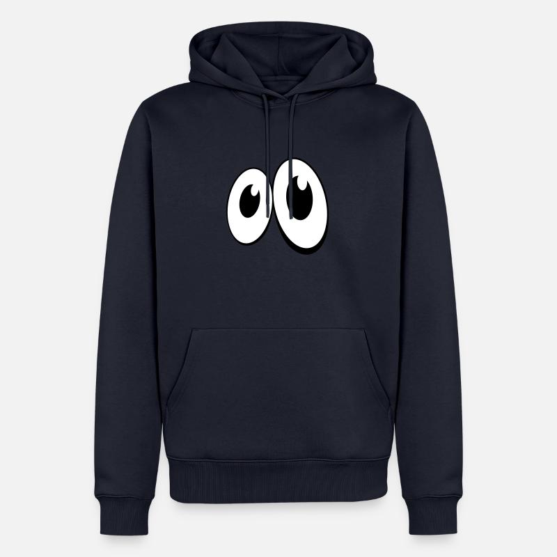 Augen Comic-Style (1c) - Männer Premium Bio Hoodie - Navy