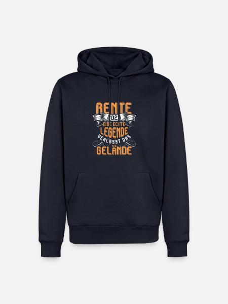 Rente 2023 Eine Echte Legende Verlässt Das Gelände - Männer Premium Bio Hoodie - Navy