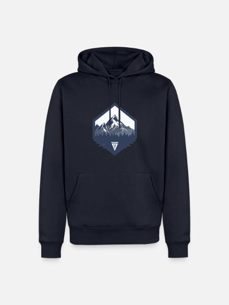 Der Berg ruft - Männer Premium Bio Hoodie - Navy