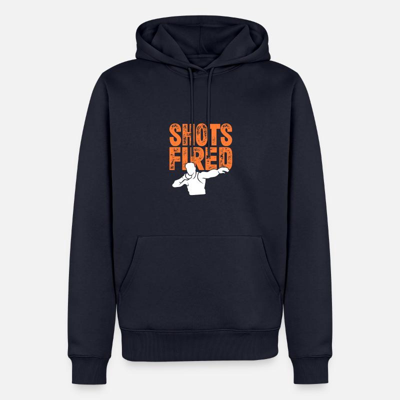 Coups tirés Lancer du poids - Sweat à capuche Premium bio Homme - bleu marine