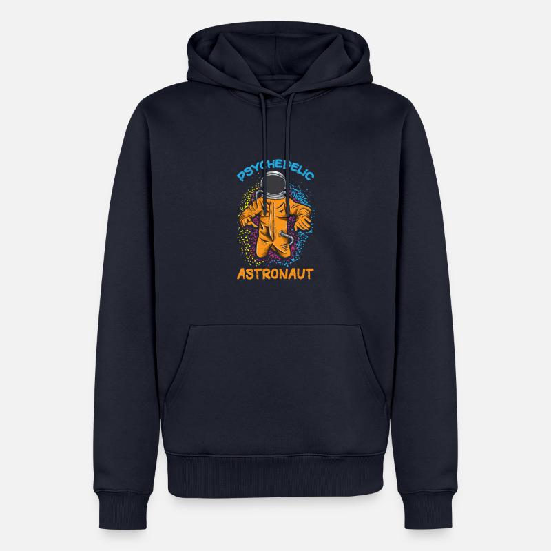 Espace champignon d’astronaute psychédélique - Sweat à capuche Premium bio Homme - bleu marine