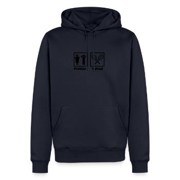 problem solved TENNIS - Men’s Premium Organic Hoodie - navy - Front - Nico (187cm)