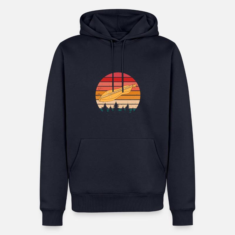 Retro dulcimer - Männer Premium Bio Hoodie - Navy