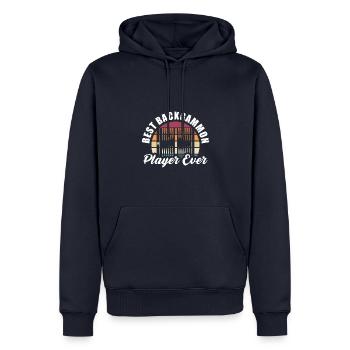 Best Backgammon Player Ever Game Night Board Games - Men’s Premium Organic Hoodie - navy - Front - Nico (187cm)