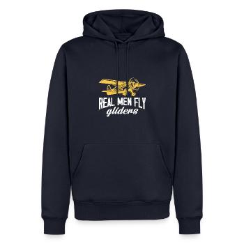 De vrais hommes volent planeurs Conception pour un avion rc - Sweat à capuche Premium bio Homme - bleu marine - Devant - Nico (187cm)