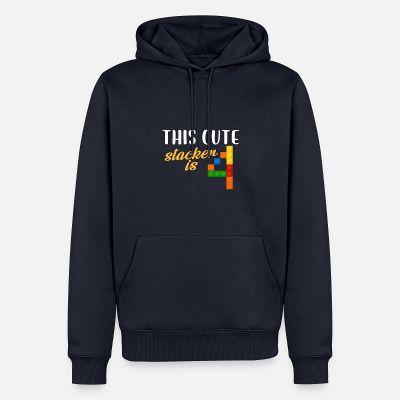 This cute stacker is 4 - Männer Premium Bio Hoodie - Navy